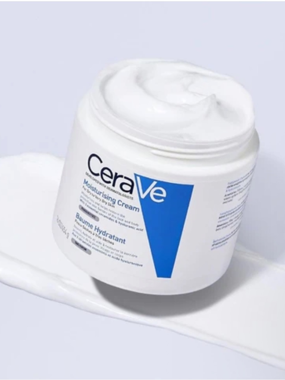 rave Moisturizing Cream Jar with Blue Accent - White Cream